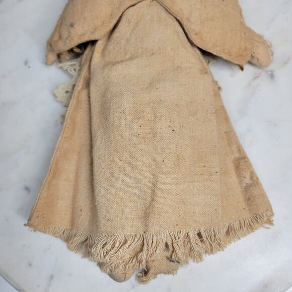 Vintage Folk Art Primitive Angel Doll 11" Handmade Crochet Christmas Ornament - Picture 7 of 12